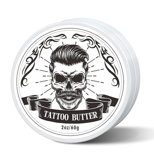 FUNAN Tattoo Butter Aftercare Cream, Tattoo Care Balm for Before, During, After Tattoo Process, Safe, Natural Tattoo Aftercare Cream 2 oz