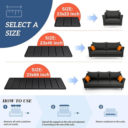 JinBao Wider Couch Cushion Support for Sagging, Heavy Duty Solid Wood Sofa Cushion Support 23OoC- (21-81)OoCCouch Supporter Under The CushionsSofa Bed Board 100 Saver Sagging