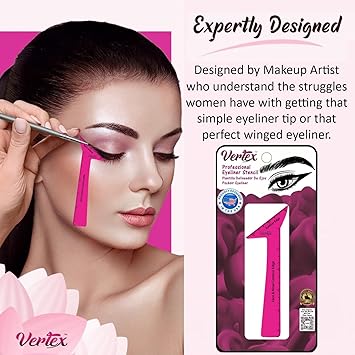 Eyeliner Stencils Pencil Liquid Waterproof Tool For Liner Makeup Brush Pen Stamp Thin Sharpener Cat Eyes Small Angled Wing Tip  Real Beginners Techniques Eye Shadow Lines Gel Eyebrow Pomade Black
