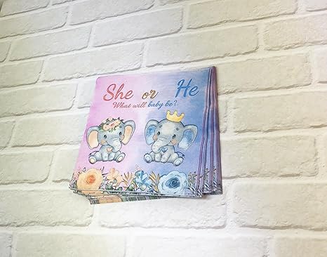 TUIC Elephant Gender Reveal Paper Napkins