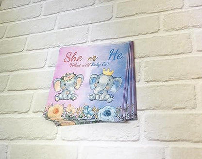 TUIC Elephant Gender Reveal Paper Napkins