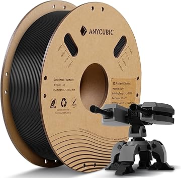 ANYCUBIC PLA Plus (PLA+) 3D Printer Filament 1.75mm, High Toughness 3D Printing Filament, Dimensional Accuracy +/- 0.02mm, Print with Most FDM 3D Printers, 1KG Spool, Black