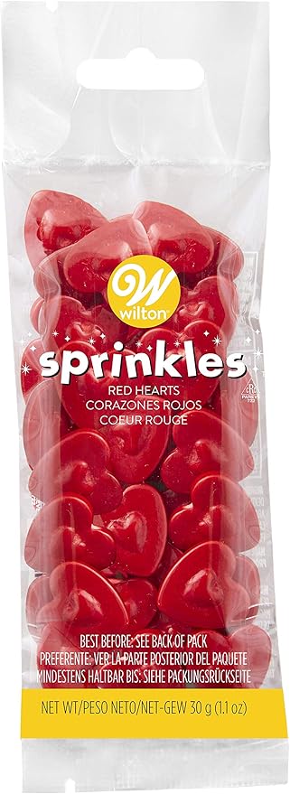 Red heart-shaped granules