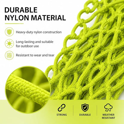 Glow in the Dark Basketball Net 12 Loops Nylon Hoop Net Replacement Heavy Duty Outdoor Luminous Basket Ball Net Green