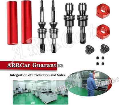 2PCS Rear Drive Shaft CVD RC Upgrades Part for 110 Rustler VXL 2WD 4X4Stampede VXL 2WD 4X4Hoss VXL 2WD 4X4Slash PlatinumSlash UltimateSlash VXL 4x4 2WD RC Car,ARRCat RC Hops Up,Red