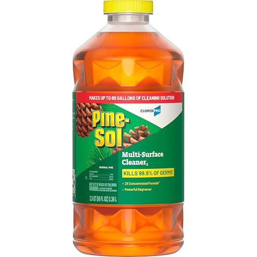 CloroxPro Pine-Sol Multi-Surface Cleaner, Original Pine, 80 fl. oz. Professional Strength Clorox All Purpose Cleaner, Tackles Allergens, Odor, Dirt, Grime and Grease, Home and Commercial Use