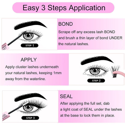 Lash Bond and Seal Mascara for Long Lasting Waterproof Eyelash Extensions - 5ml+5ml ( 0.34oz)