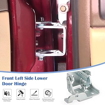 Front Left Driver Side Lower Door Hinge Fits for 2007-2014 Cadillac Escalade Chevy Suburban Silverado Tahoe GMC Sierra YukonReplaces 20969645