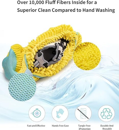 Reusable Shoe Washing Machine Bag 2 Pack, Versatile Laundry Shoe Bag for Washer and Dryer