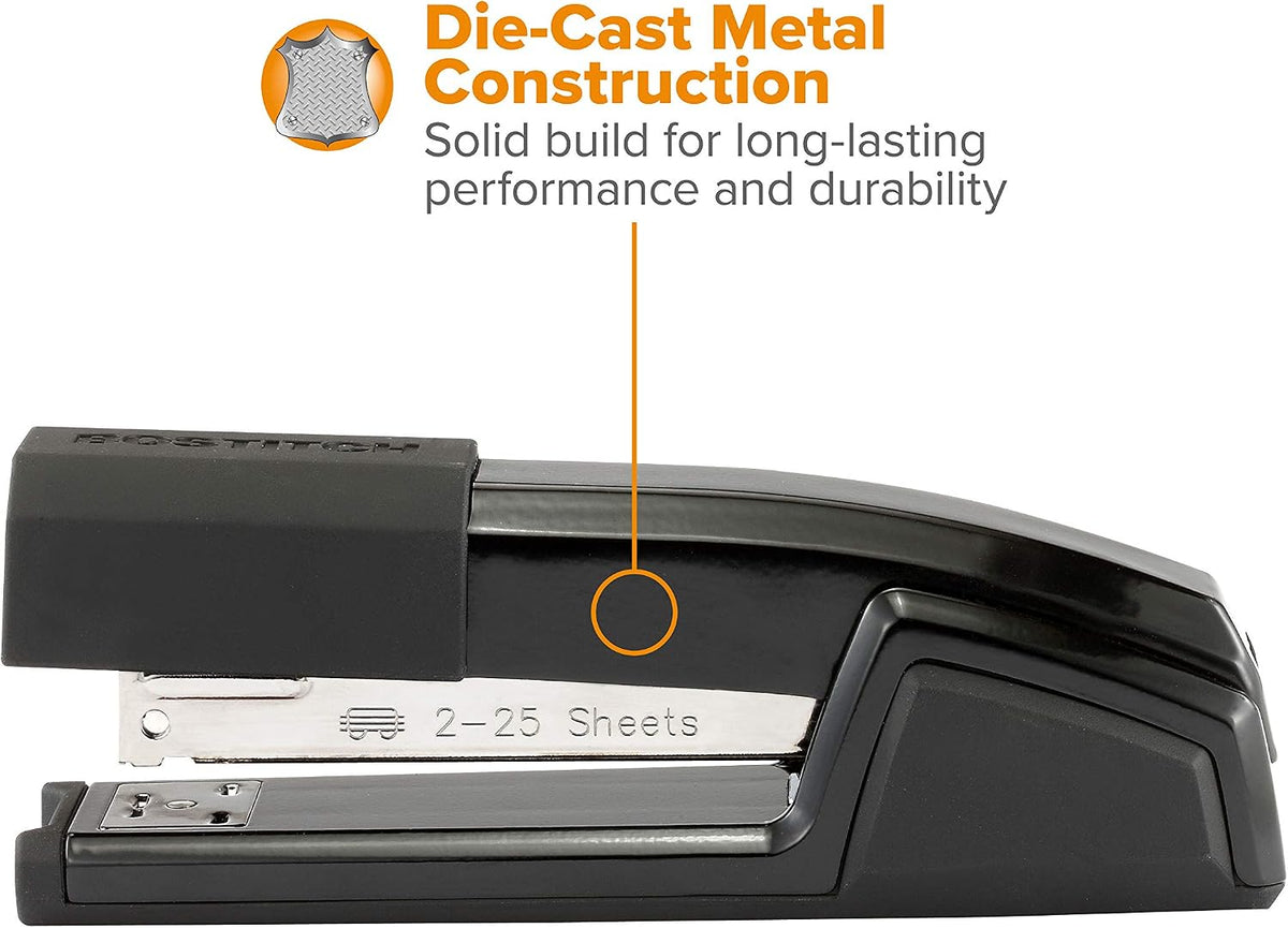 Bostitch Office Epic Metal 3 in 1 Stapler, 25 Sheet Capacity, Includes 210 Staples in Staple Storage Compartment & Integrated Remover