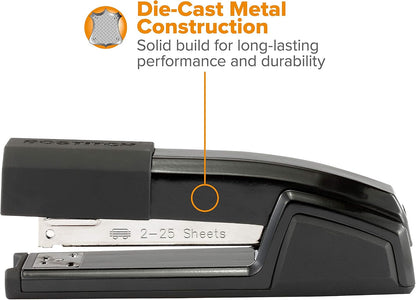 Bostitch Office Epic Metal 3 in 1 Stapler, 25 Sheet Capacity, Includes 210 Staples in Staple Storage Compartment & Integrated Remover