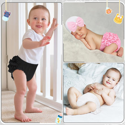 Baby Bloomers Diaper Covers for Girls Ruffle Bloomers for Toddler Girls Diaper Cover Baby Girl Shorts Infant Underwear