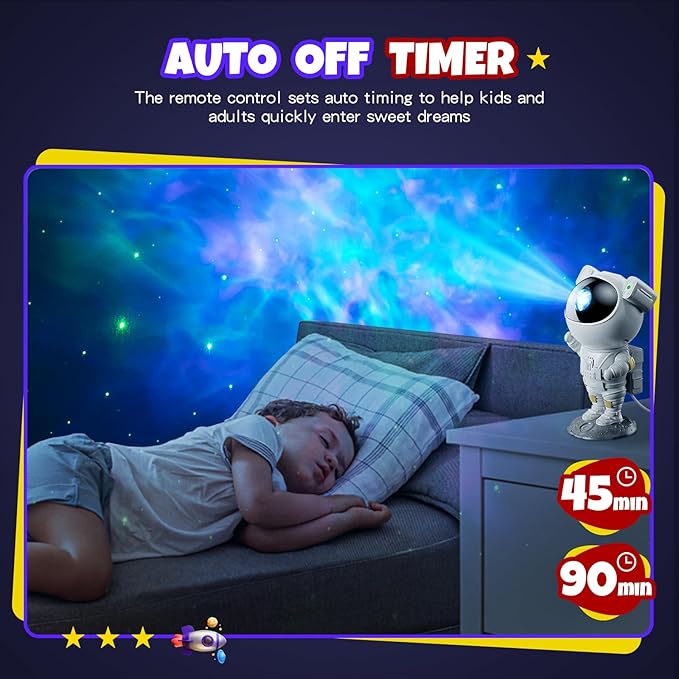 Astronaut Star Galaxy Projector - Space Starry Night Light Nebula Ceiling Projection Lamp with Timer and Remote, for Kids Adults for Bedroom, Gaming Room, Room Decor