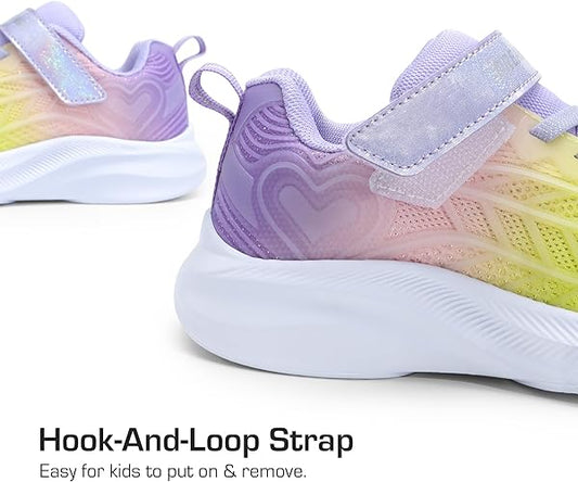 DREAM PAIRS Girls Shoes Kids Tennis Sparkle Ease Running Athletic Lightweight Sneakers for Little/Big Kids Toddler