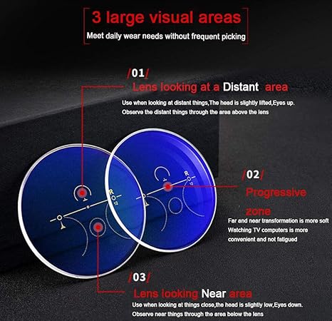 Multifocal Progressive Men's Rectangle Metal Anti UV Transition Photochromic Varifocal Reading Glass