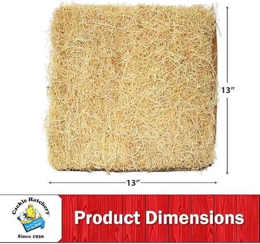Cackle Hatchery Laying Hen Nest Box Pads Made in USA from Sustainable Aspen Exceslior - 13x13 Nesting Box Liners (12 Pack)