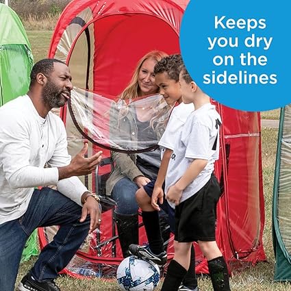WeatherPod The Original Shark Tank MyPodTM 1-2 Person Pop-Up Pod - Stay Warm, Dry, and Out of The Sun - Weather Pod for Sports, Rain, or Wind (Black, 40" L x 40" W x 59" H)