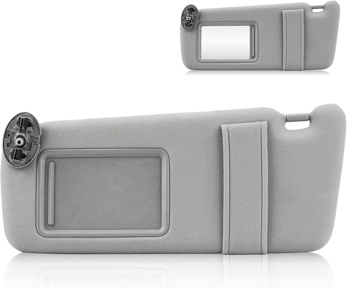 Left Driver Side Sun Visor Gray Without Sunroof for Toyota Camry 2007 2008 2009 2010 2011, Replace for 74320-06780-B0, 74320-33B81-B0