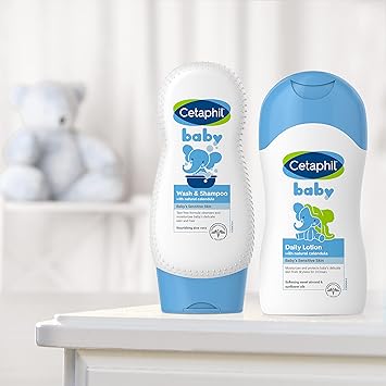 Cetaphil Baby Wash  Shampoo, 13.5oz Pack of 2, Hypoallergenic, Gentle Enough for Everyday Use, Soap Free