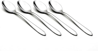 Cuisinox Alpha Pattern Stainless Steel Silverware Spoons Set, 4-Piece Teaspoons
