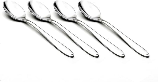 Cuisinox Alpha Pattern Stainless Steel Silverware Spoons Set, 4-Piece Teaspoons