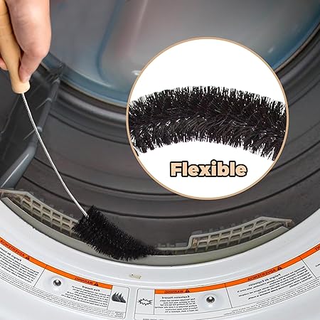 Holikme 3Pack Dryer Vent Cleaner Kit Clothes Dryer Lint Brush Vent Trap Cleaner Home Essentials Refrigerator Coil Brush