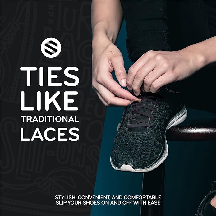 THE ORIGINAL STRETCHLACE  Elastic Shoe Laces  As Seen on Shark Tank  Flat Stretch Shoelaces