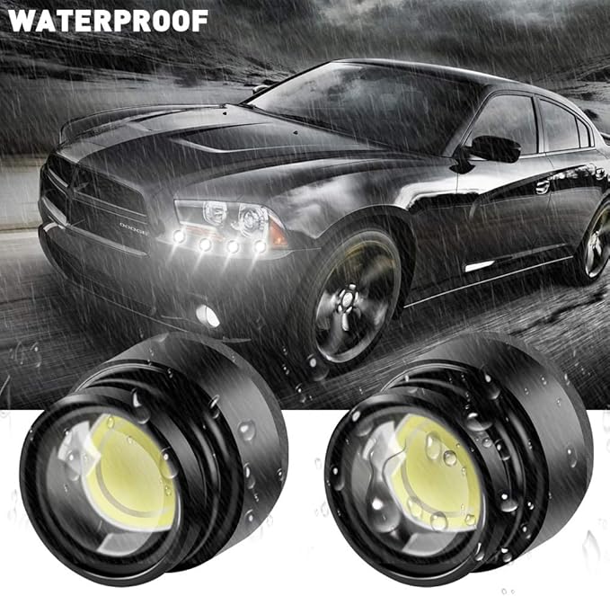 Teguangmei 4 in 1 Car Motorcycle LED Eagle Eye Emergency Strobe Warning Lights Car Truck Accessories DRL Wireless Remote Control Flash Lights 12V White