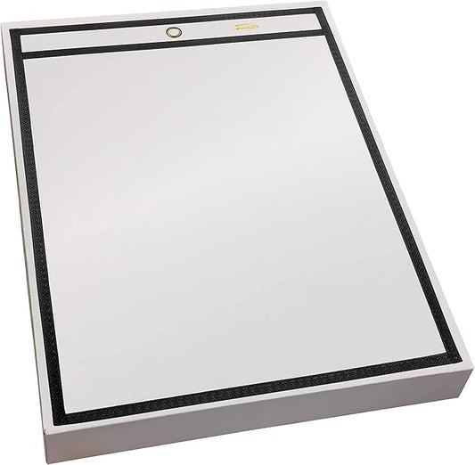 Better Office Products Shop Ticket Holders, 9 x 12 Inches, Both Sides Clear, Stitched Black Edge Trim, 25 Pack