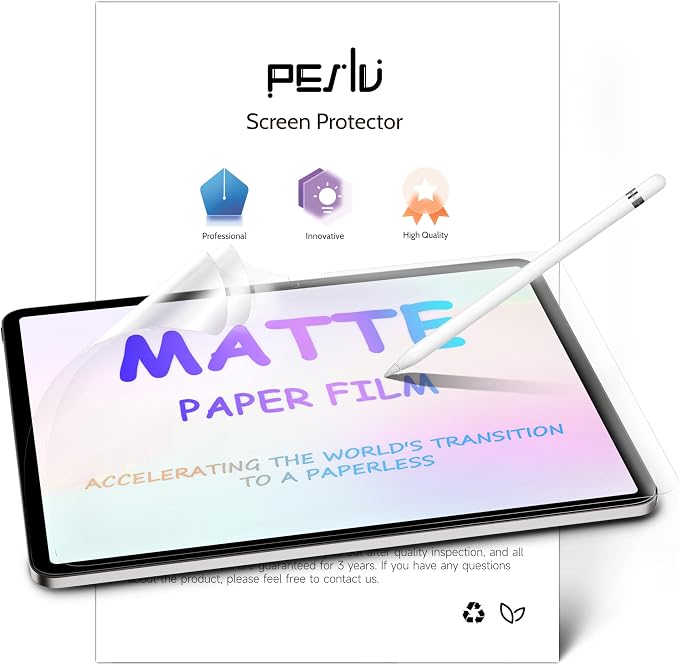 This matte, anti-glare screen protector gives you the feel of writing on paper while protecting your iPad's display.