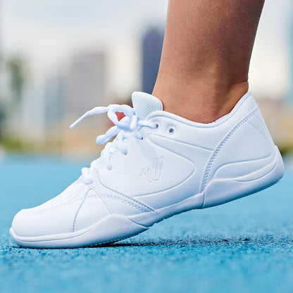 3 Y , Varsity Spirit Huddle Cheer Shoes for Women and Girls - Lightweight and Durable White Cheer Shoes for Cheerleaders and Athletes.