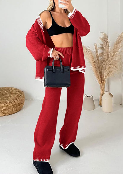 PRETTYGARDEN Lounge Sets for Women Fall 2026 Loungewear 2 Piece Outfits Cardigan Sweaters Track Suit Matching Winter Clothing