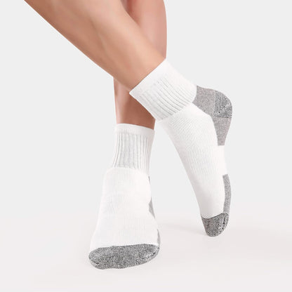 WANDER Men's Athletic Ankle Socks 5 Pairs Thick Cushion Running Socks for Men&Women Cotton Size 9-12