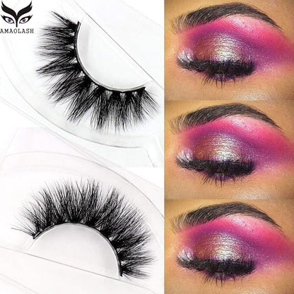 False Eyelashes Mink Eyelashes 3D Mink Lashes High Volume Crisscross False Eyelashes Fluffy Natural Long Lasting Eye Lashes Makeup - (Color: A17)