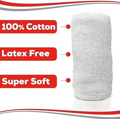 Kerlix Gauze Bandage Rolls - 4 12 in x 4.1 Yds, 6 Ply - 6 Single Sterile Pocuhes- Extra Absorbency - Latex Free, Hospital Grade Cotton Fluff Bandage Wrap Krinkle Style - for Wound Care  First Aid