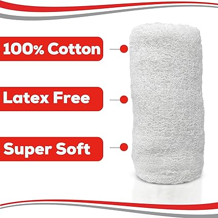 Kerlix Gauze Bandage Rolls - 4 12 in x 4.1 Yds, 6 Ply - 6 Single Sterile Pocuhes- Extra Absorbency - Latex Free, Hospital Grade Cotton Fluff Bandage Wrap Krinkle Style - for Wound Care  First Aid