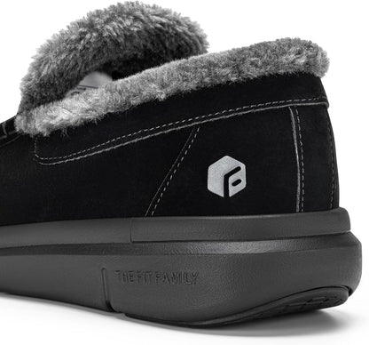 FitVille Extra Wide Men Slippers Slip-on House Slipper Non Slip Orthopedic Winter Shoes for Flat Feet Indoor & Outdoor