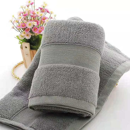 Lchkrep Cotton Hand Towels 2 Pack, Salon Thick Bath Hand Towel,Gym Towel 14" x 30", Face Cloth, Soft and Absorbent Washcloths Set for Home Bathroom Hotel (Gray)A