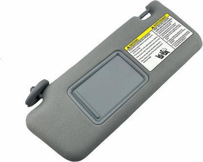 Pair Sun Visor with Clips Compatible with 2005-2015 Toyota Tacoma, Driver & Passenger Side Sunvisor Replacement (Gray Color) Slide Extension & Mirror, Non-Illuminated, Replaces 74320-04181-B1