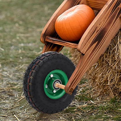 10" Solid Tires, 4.103.504 Solid Rubber Tire Wheels, 250KG Load Bearing, Double Sealed Bearings, for Hand Truck Garden Wagon Cart, Trolley, Dolly Lawn Mover Go Kart Replacement