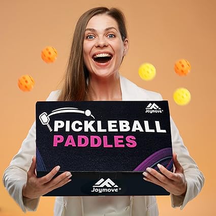 JOYMOVE Pickleball Paddles Set of 246, USAPA Approved Pickleball Paddle, Fiberglass Pickleball Set with Lightweight Pickleball Rackets,Pickleballs and Pickleball Bag, Pickleball Gifts for Beginners