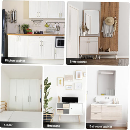 Mipcase 3sets Overlay Cabinet Hinges Soft Close Function Self-Closing Design for Kitchen Cabinets Easy to Install Semi-Concealed Hinges for Decor