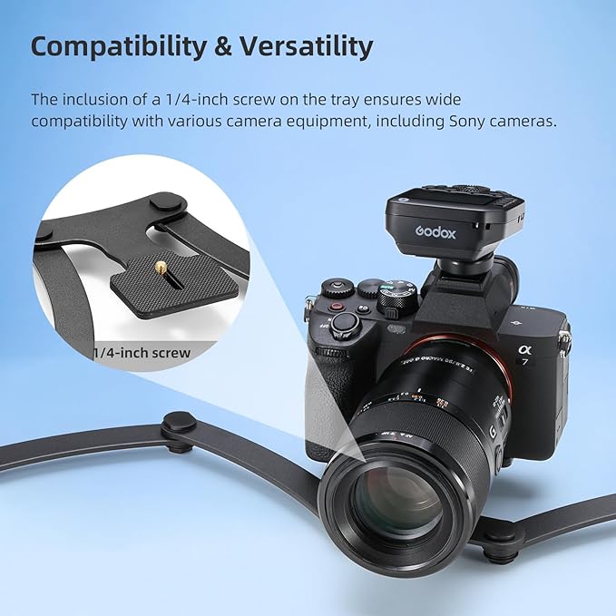 GODOX MF-DB Flexible Flash Bracket with Dual Flash Mounts Aluminum Alloy 360°Rotatable Head for Dental Photography Portrait Macro Photography Compatible with Nikon/Sony DSLR Cameras
