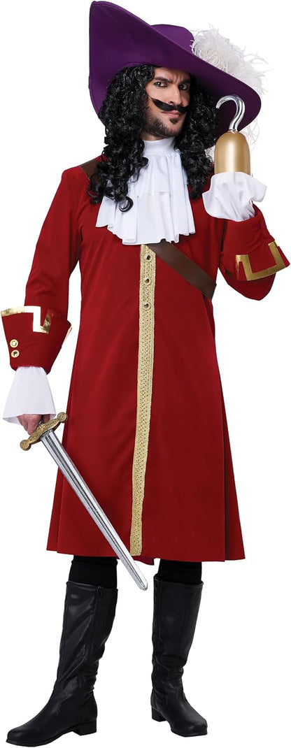 California Costumes Men's Men's Vengeful Captain Hook ( Coat and hook ONLY)