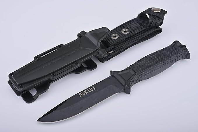Tactical Fixed Blade Knife, 5.87 inch Blade, 4.65 inch Handle with Secure Sheath