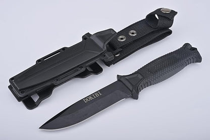 Tactical Fixed Blade Knife, 5.87 inch Blade, 4.65 inch Handle with Secure Sheath