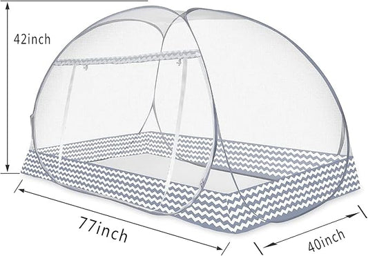 Mosquito Net Pop Up Ten,Folding Netting Bed Tent,Portable Mosquito Netting with Bottom,Bug Net,Canopy Outdoor,Camping Tent,Insect Screen,Ultralight,Folding Design,L77 x W40 x H42