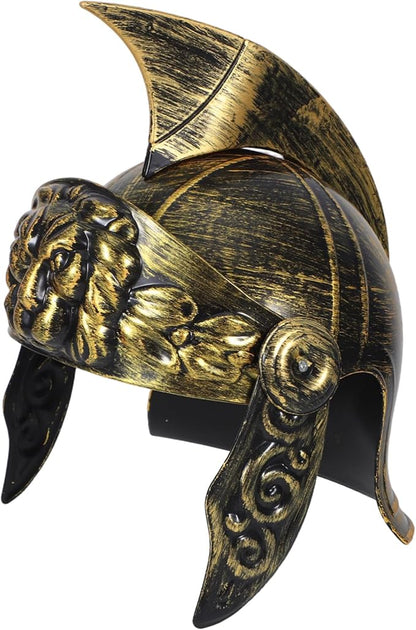 Roman Soldier Helmet for Cosplay Knight Headwear with Artistic Detailing for Halloween Costume Parties