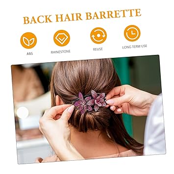 Women's Hair Barrettes for Women Flower Hair Clips Clip Back Hair Holder for Daily and Special Occasions