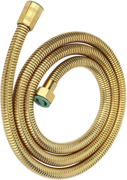 Tissting G1/2in Gold Shower Hose Stainless Steel Material Double Buckle Design Handheld Shower Head Hose Suitable for Most Bathroom Showers Bathroom Accessories https://a.co/d/gHmTCHk